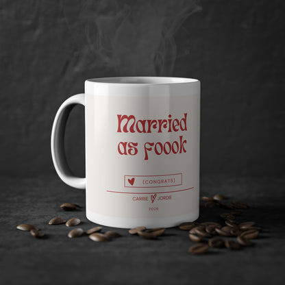 Married as Foook Mug, Personalised Milestone Gift