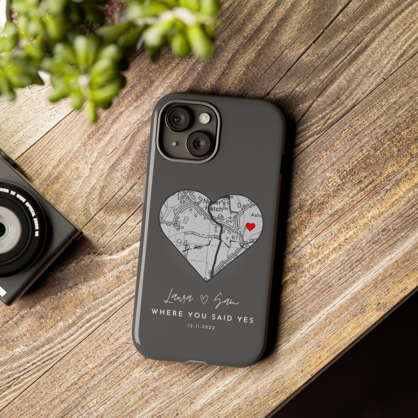 Personalised Where You Said Yes Map Phone Case  🗺️