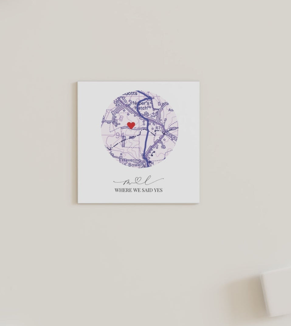 Personalised Our First Date Map Magnet
