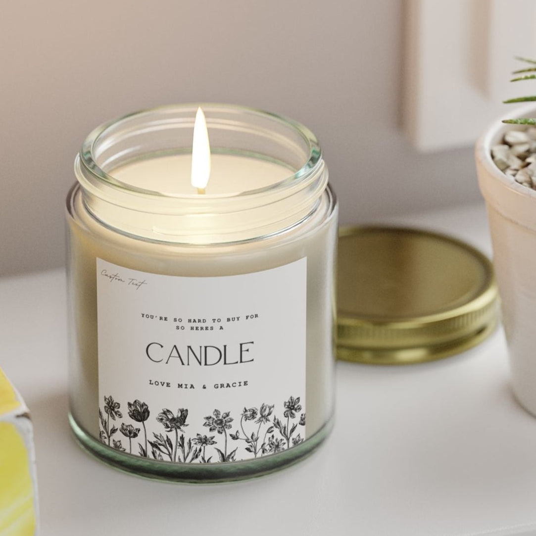 Personalised Floral Candle, For Those Hard to Buy For
