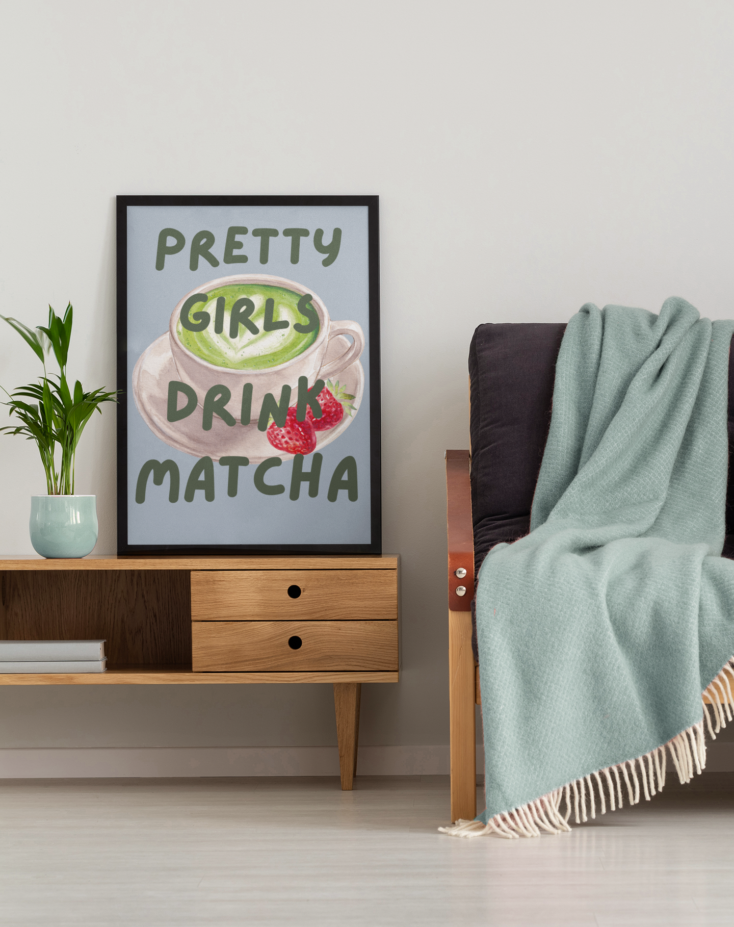Illustrated Matcha Tea Print