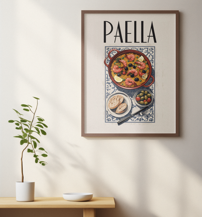 Paella & Pasta Kitchen Wall Art Set