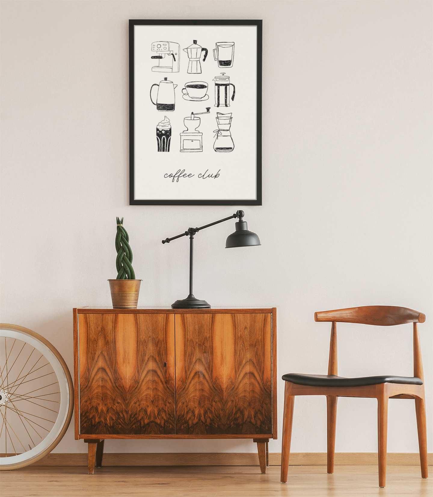 Minimalist Coffee Kitchen Wall Art