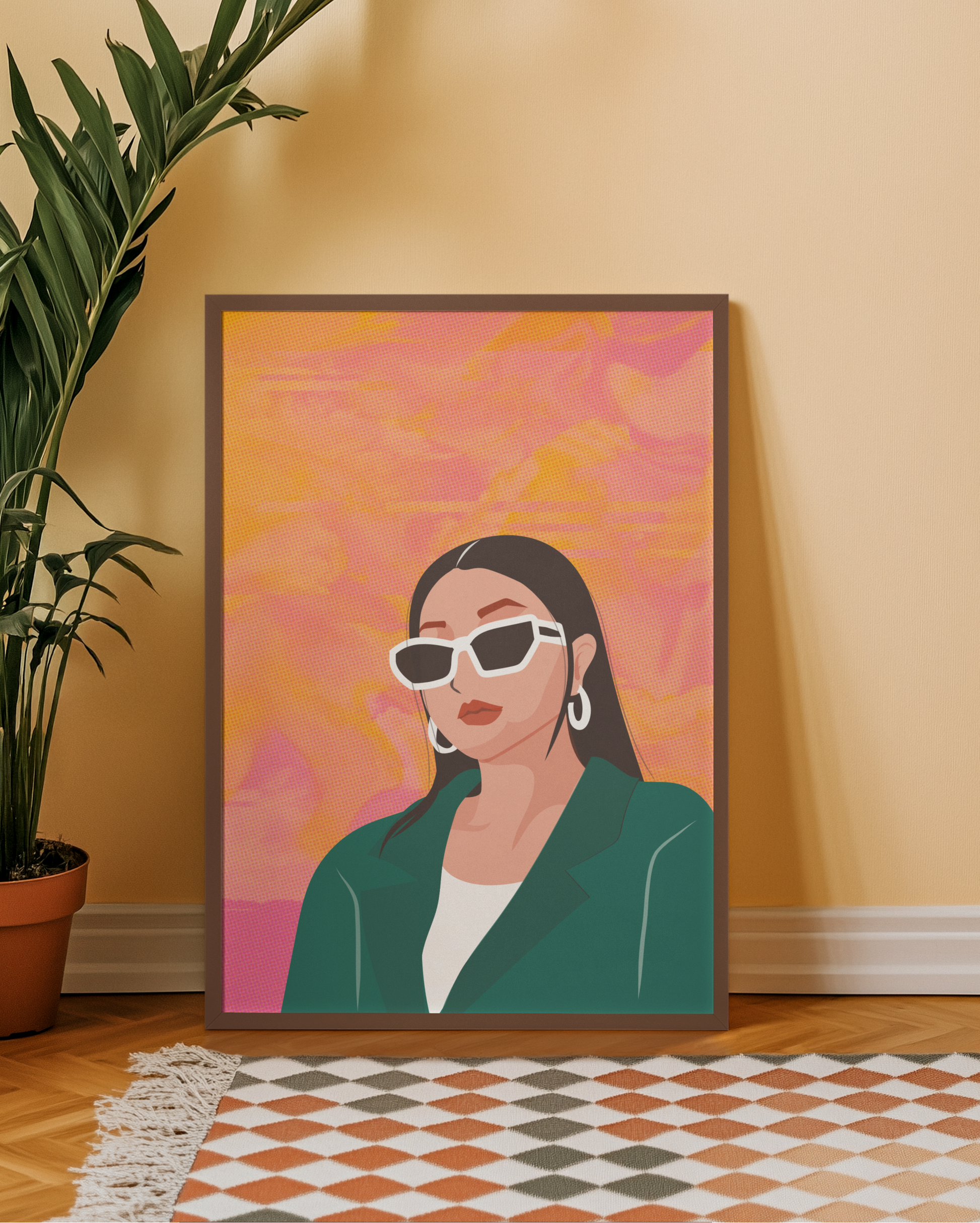 Modern Fashion Woman Art Print – Chic Home Decor