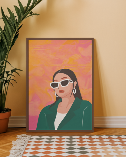 Modern Fashion Woman Art Print – Chic Home Decor