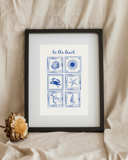Ocean Inspired Coastal Print for Home Decor