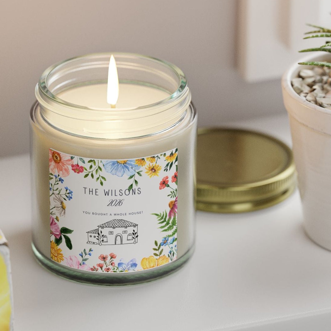 Personalised New Home Candle, Housewarming Gift