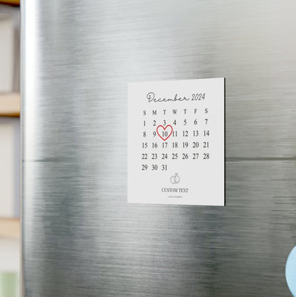 Personalised Save the Date Calendar Magnet