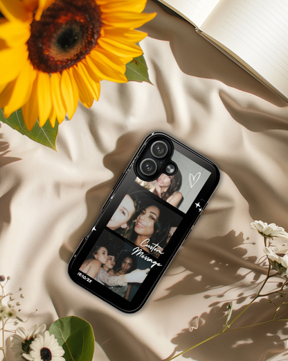 Personalised Polaroid Strip Magnetic iPhone Case 🖤