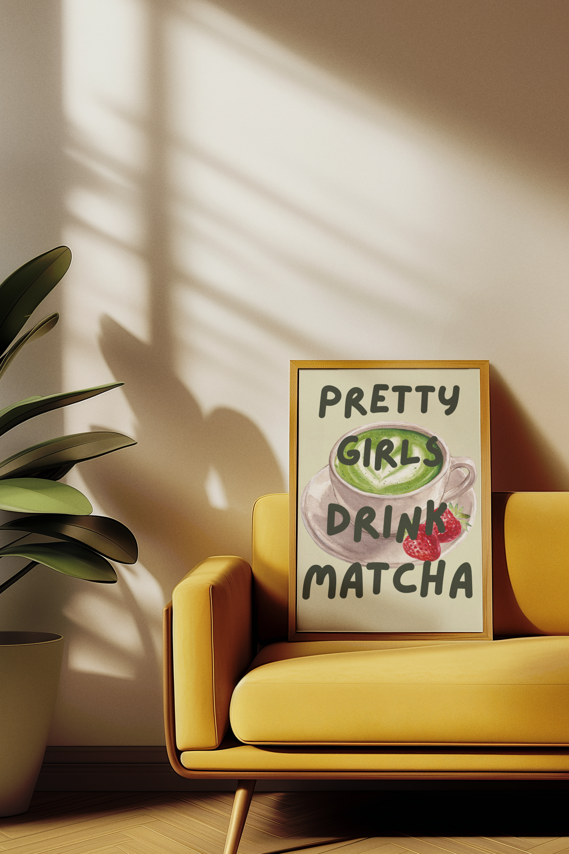 Pretty Girls Drink Matcha Art Print