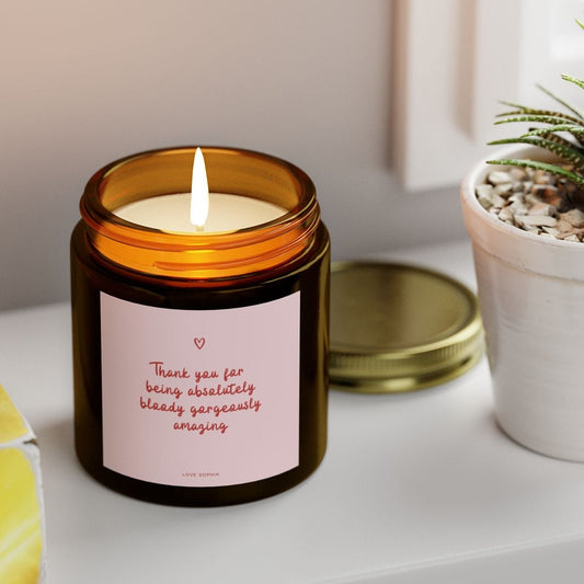 Personalised Thank You for Being Amazing Candle