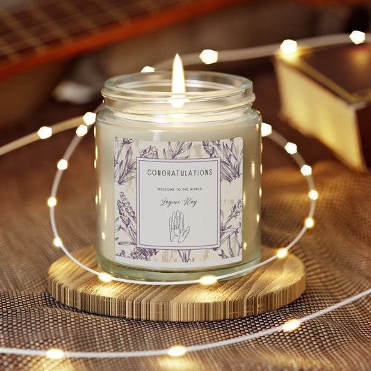Personalised Congratulations New Born Candle