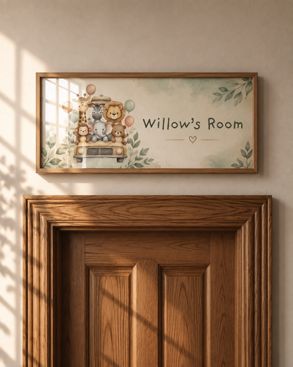 Safari Storybook Custom Made Name Sign