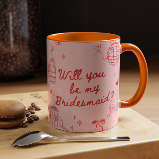 Will you be my Bridesmaid Colourful Mug