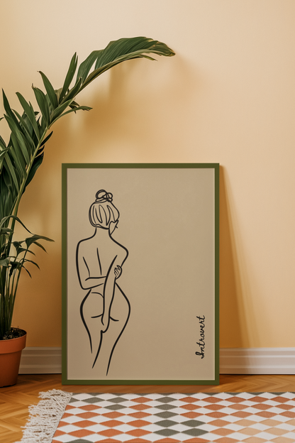 For the soul that speaks in stillness | Aesthetic Minimalist Line Art Print