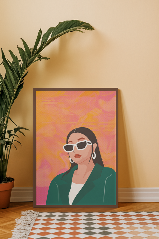 Chic Confidence - Modern Woman Portrait Print