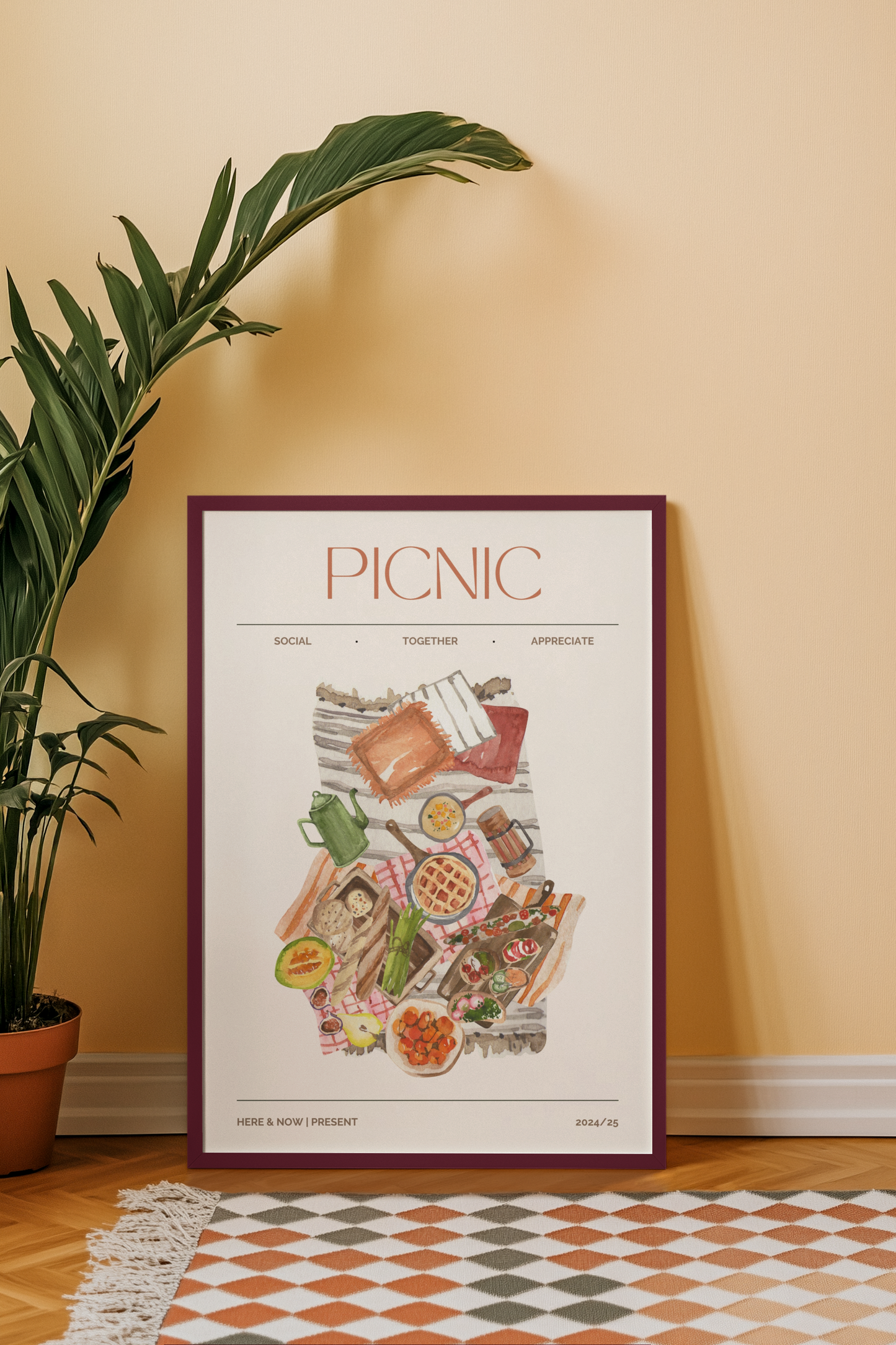 Picnic Food Illustration Print
