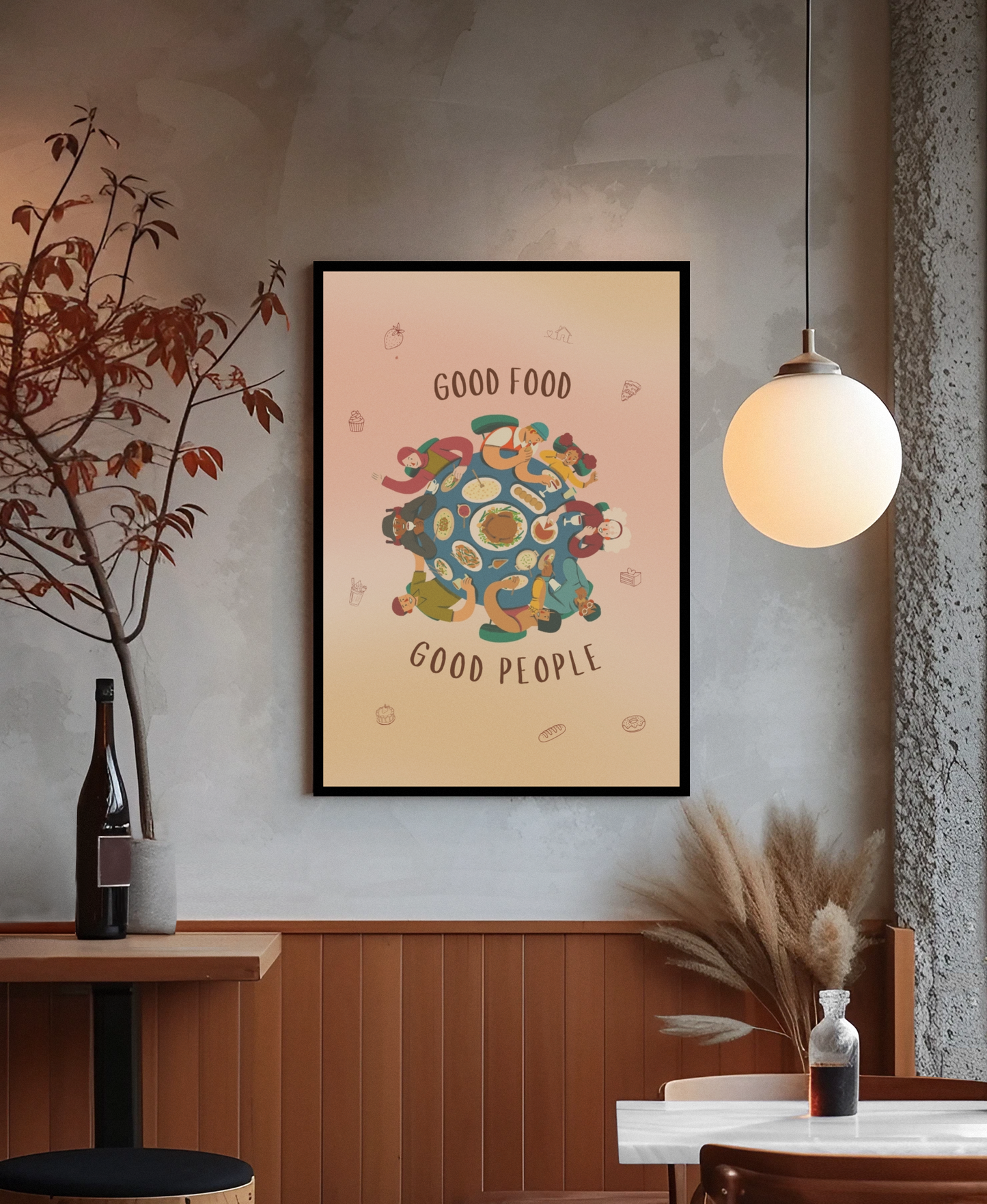Good Food, Good People Print 🧡