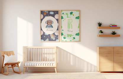 Personalised Dinosaur Nursery Name Print🦖
