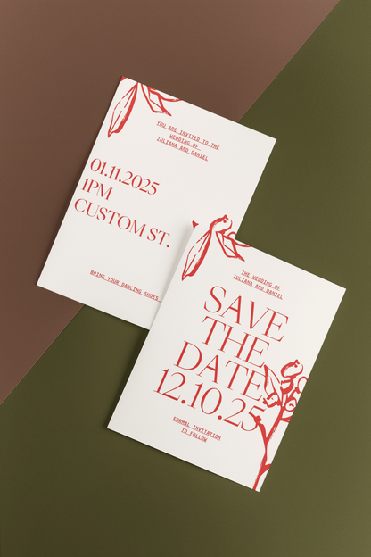 Save The Date  I  Wedding Announcement  I Personalized Wedding Invitation