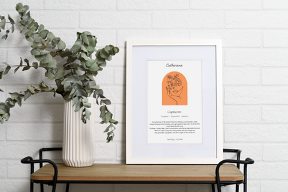 Personalised Capricorn Zodiac Print