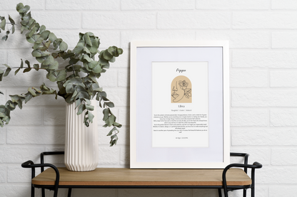 Personalised Libra Zodiac Print
