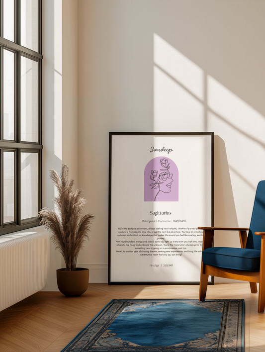 Personalised Sagittarius Zodiac Print
