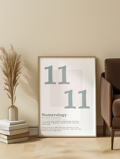 11:11 Numerology Angel Print