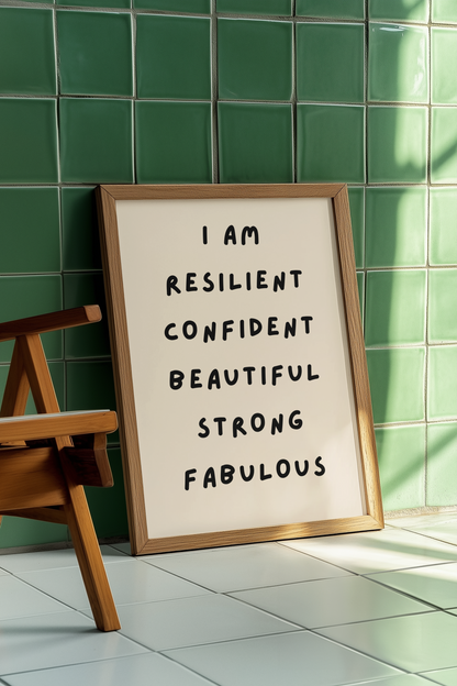 I AM Affirmation Print | Empowering Wall Art