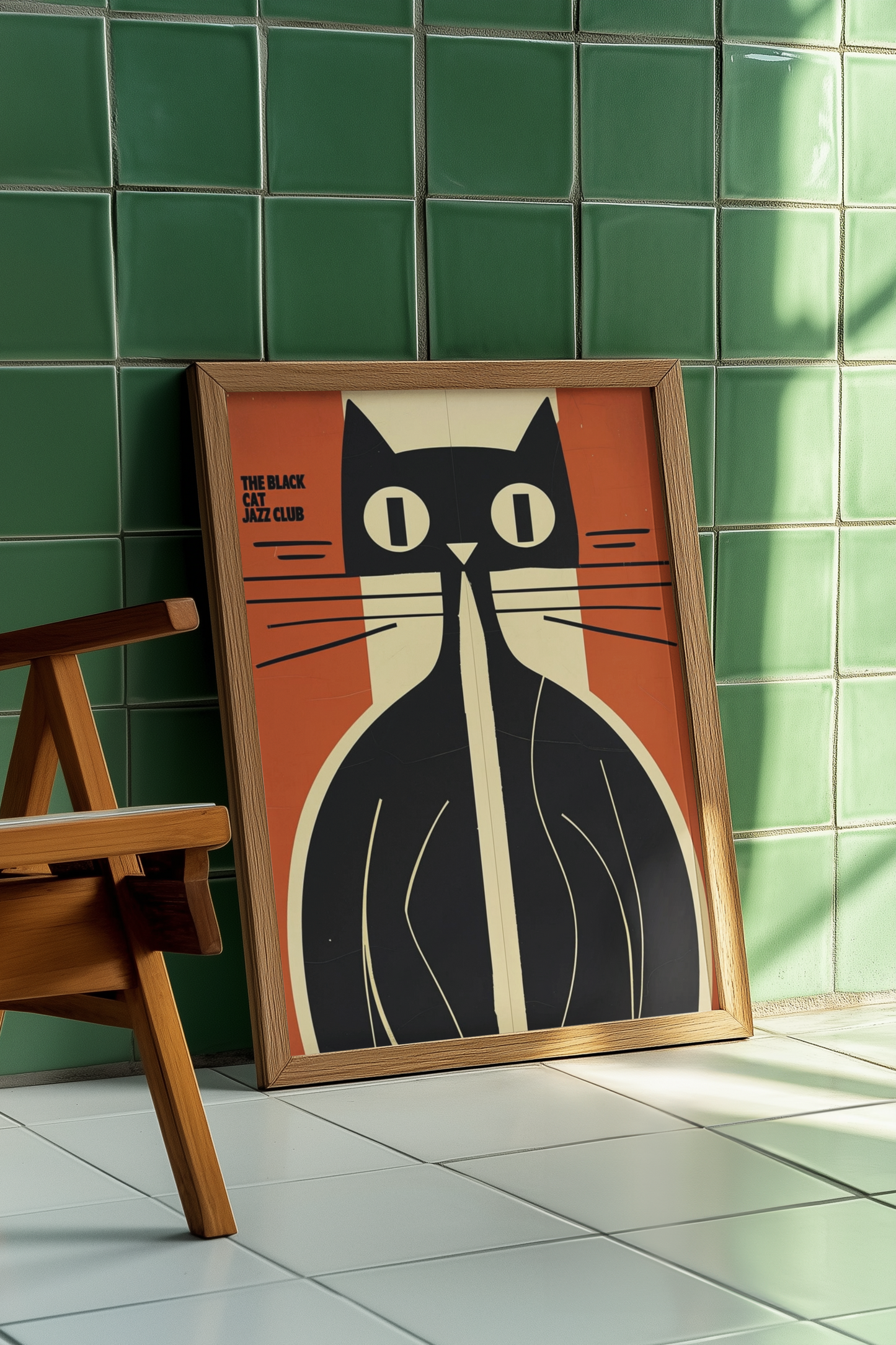 The Black Cat Jazz Club – Retro Art Print 🖤