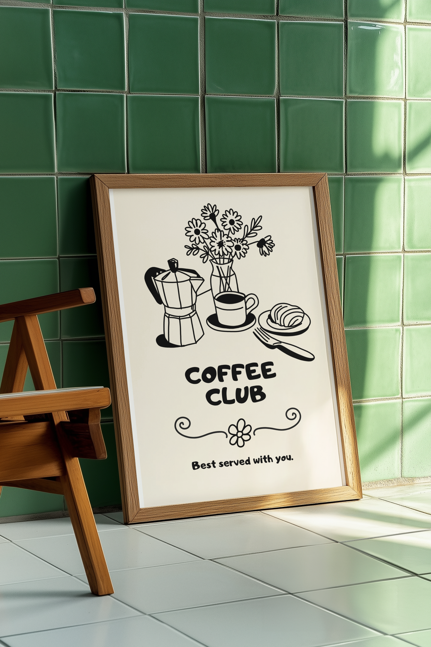 Coffee Club, Best Served With You Print
