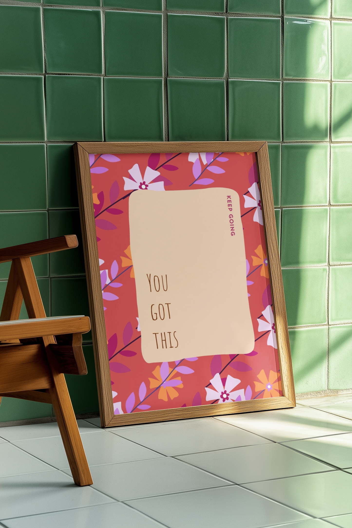 Inspirational Floral Positive Affirmation Print 🧡