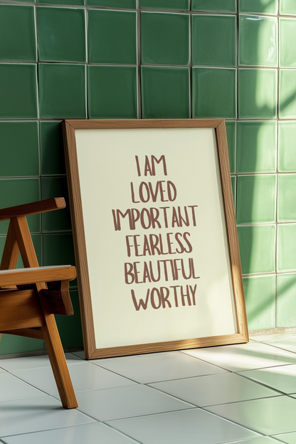 Minimalist Affirmation Wall Art Print