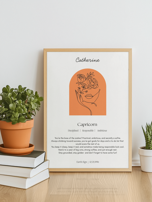 Personalised Capricorn Zodiac Print