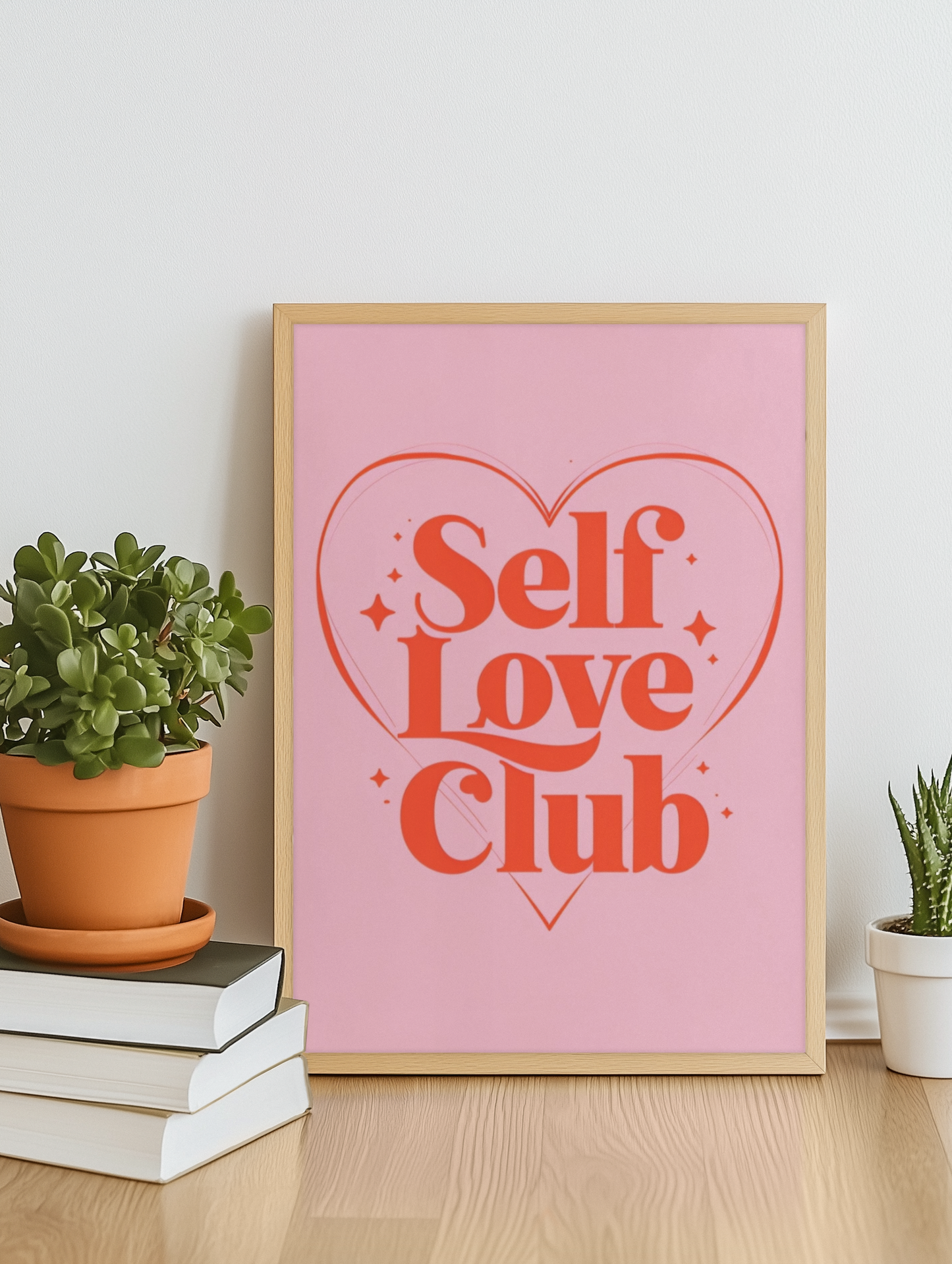 Self Love Club Art Print – Pink & Red