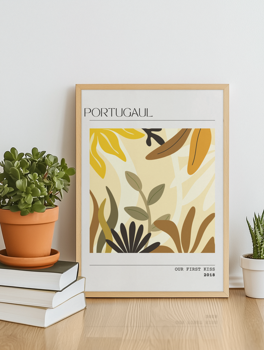 Portugal Serenity - Personalised Botanical Art Print