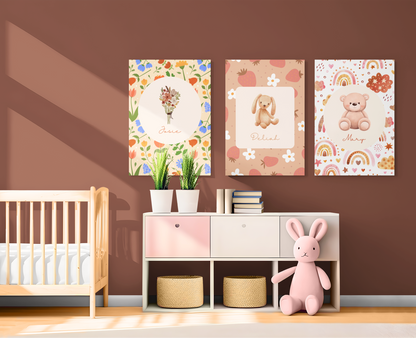 Personalised Floral Nursery Name Print 🌻
