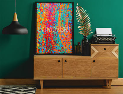Colourful Abstract Introvert Art Print