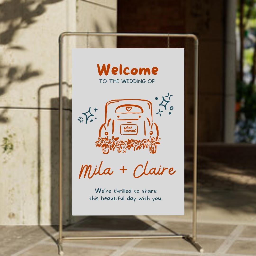 Vintage Wedding Welcome Sign