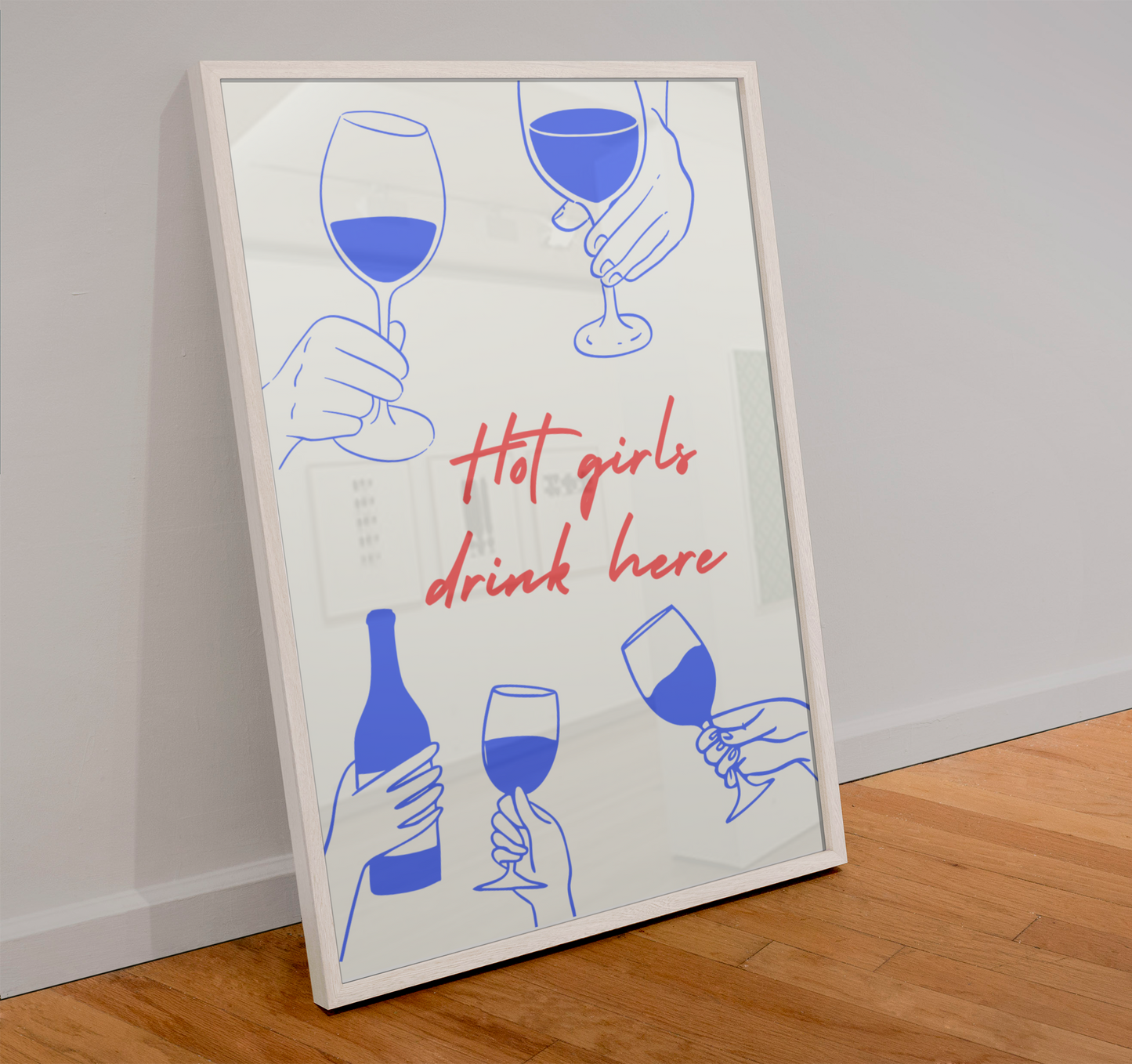 Hot Girls Drink Here Print 🍷