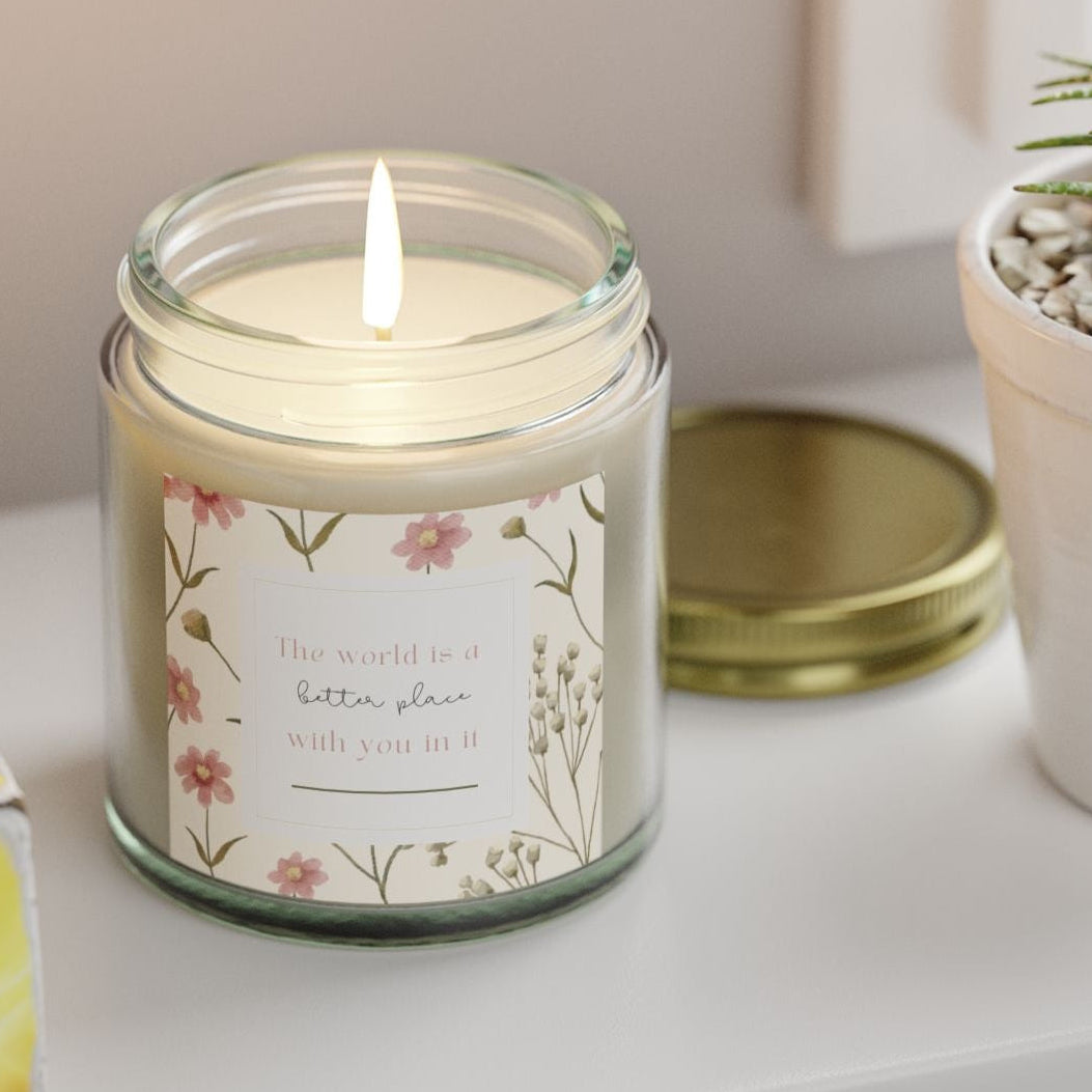 Personalised The World is a Better Place With You Candle