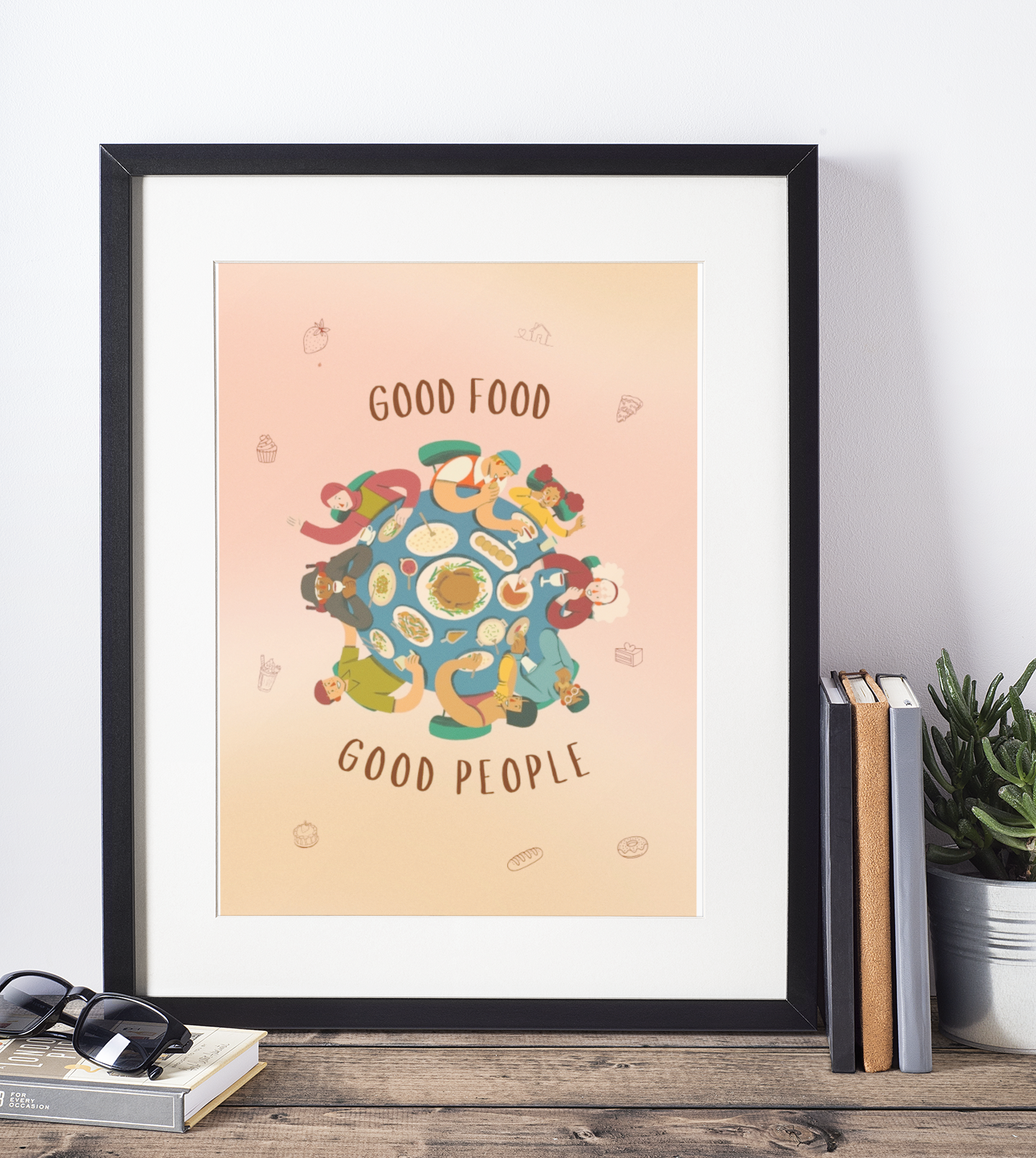 Good Food, Good People Print 🧡