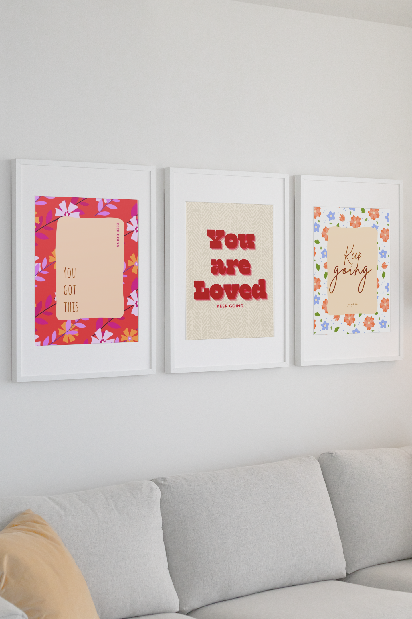 Inspirational Floral Positive Affirmation Print 🧡
