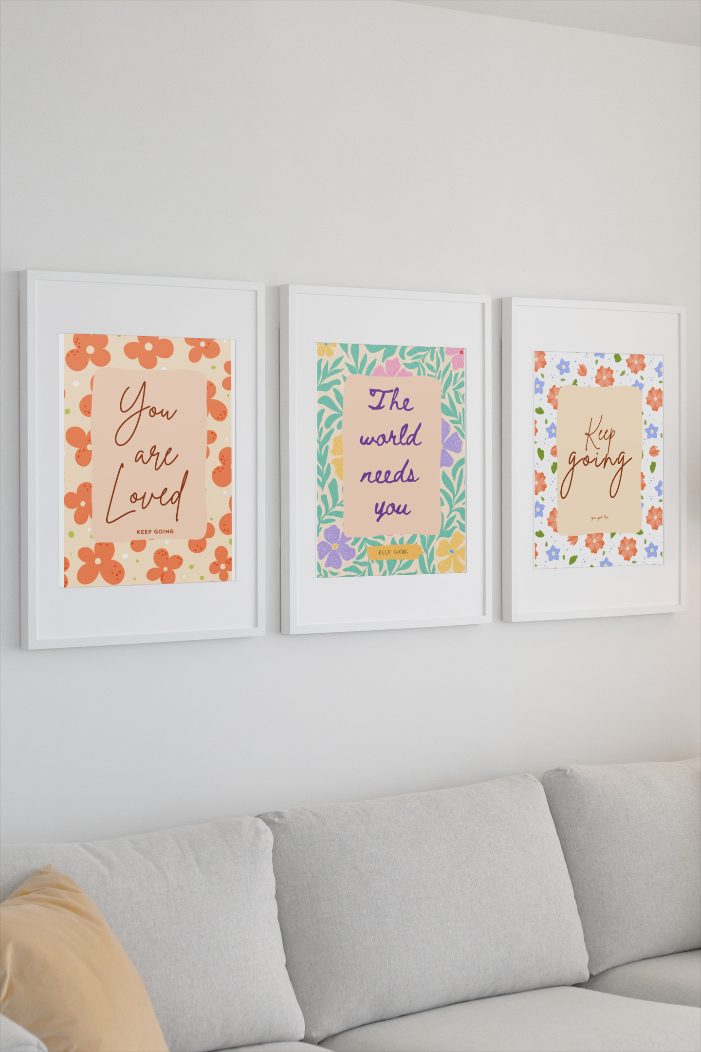 Keep Going Ditsy Floral Positive Affirmation