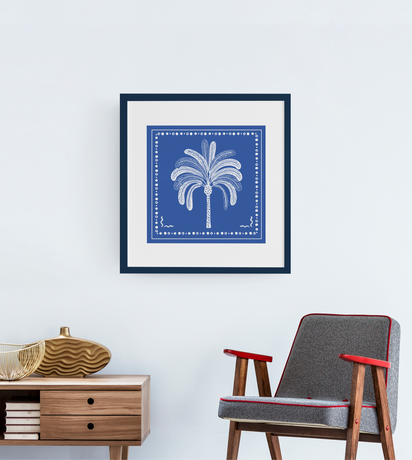 Coastal Chic Palm Tree Art Print | Bathroom Decor