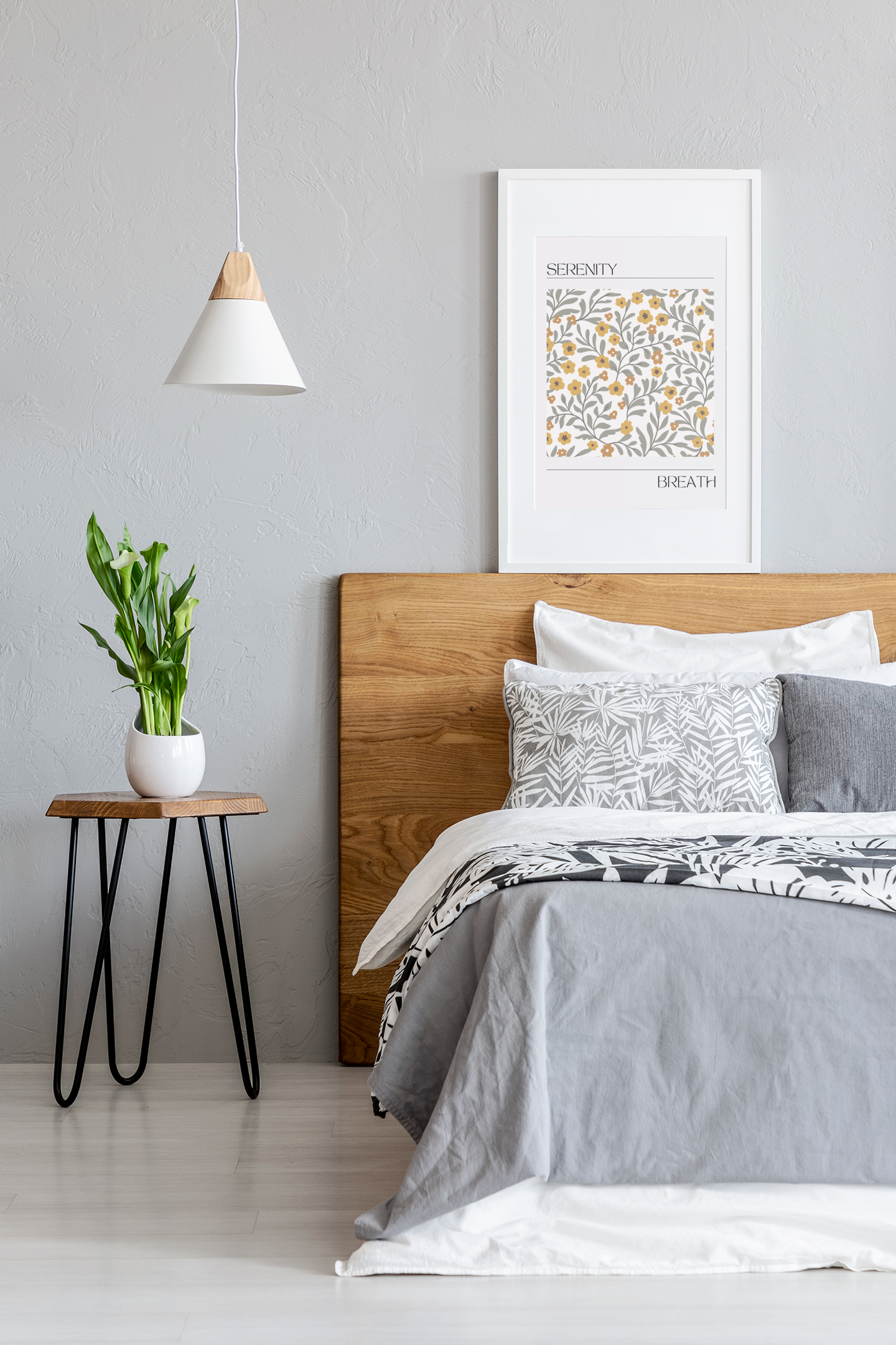 Serenity & Breath - Personalised Floral Art Print