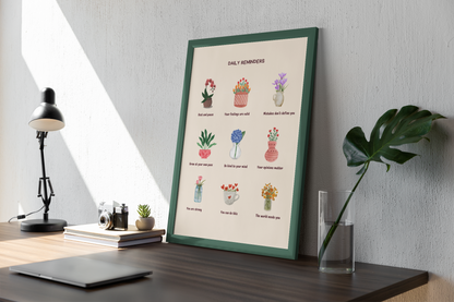 Floral Self Care Decor | Therapy Office Art