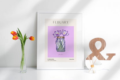 Personalised Birth Flower Print