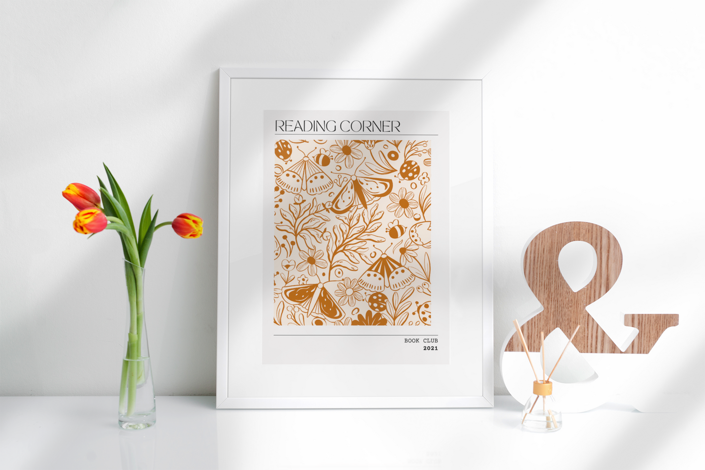 Reading Corner Dreams - Personalised Botanical & Literary Art Print
