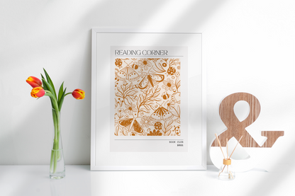 Reading Corner Dreams - Personalised Botanical & Literary Art Print
